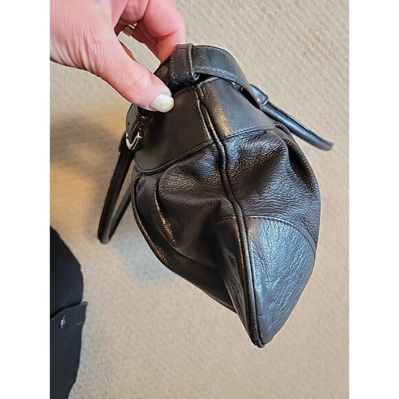 Salvatore Ferragamo Black Leather Bag Purse Authenticated - Picture 6 of 16